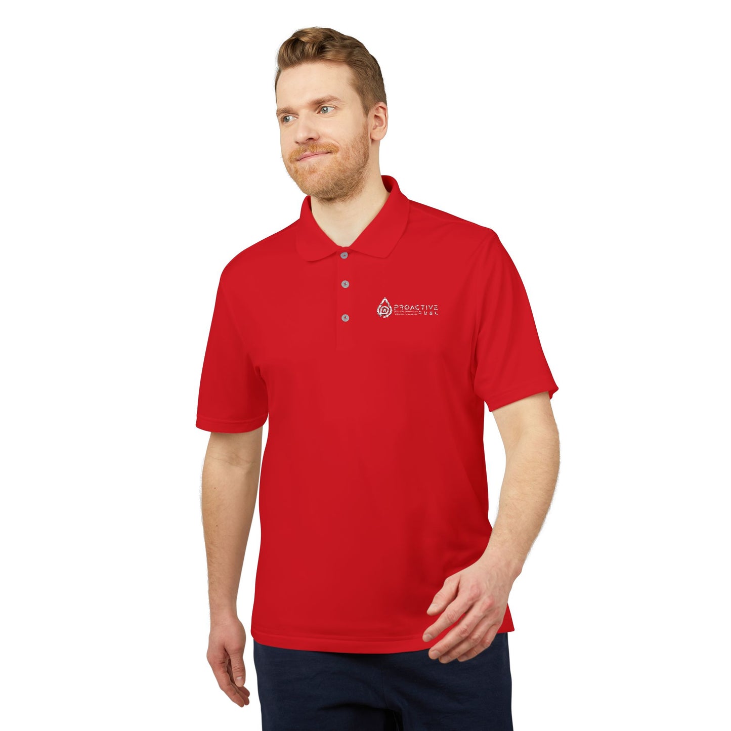 Bright Orange men Performance Polo