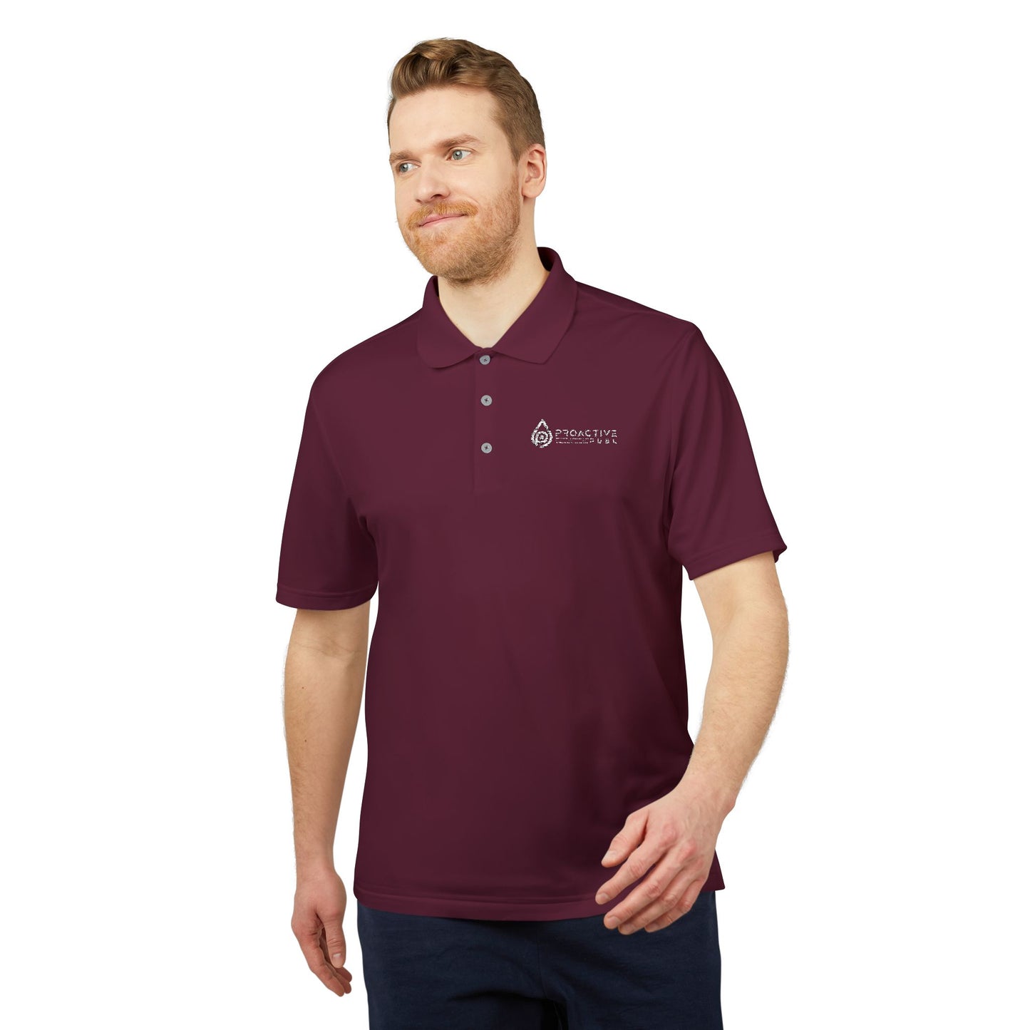Bright Orange men Performance Polo