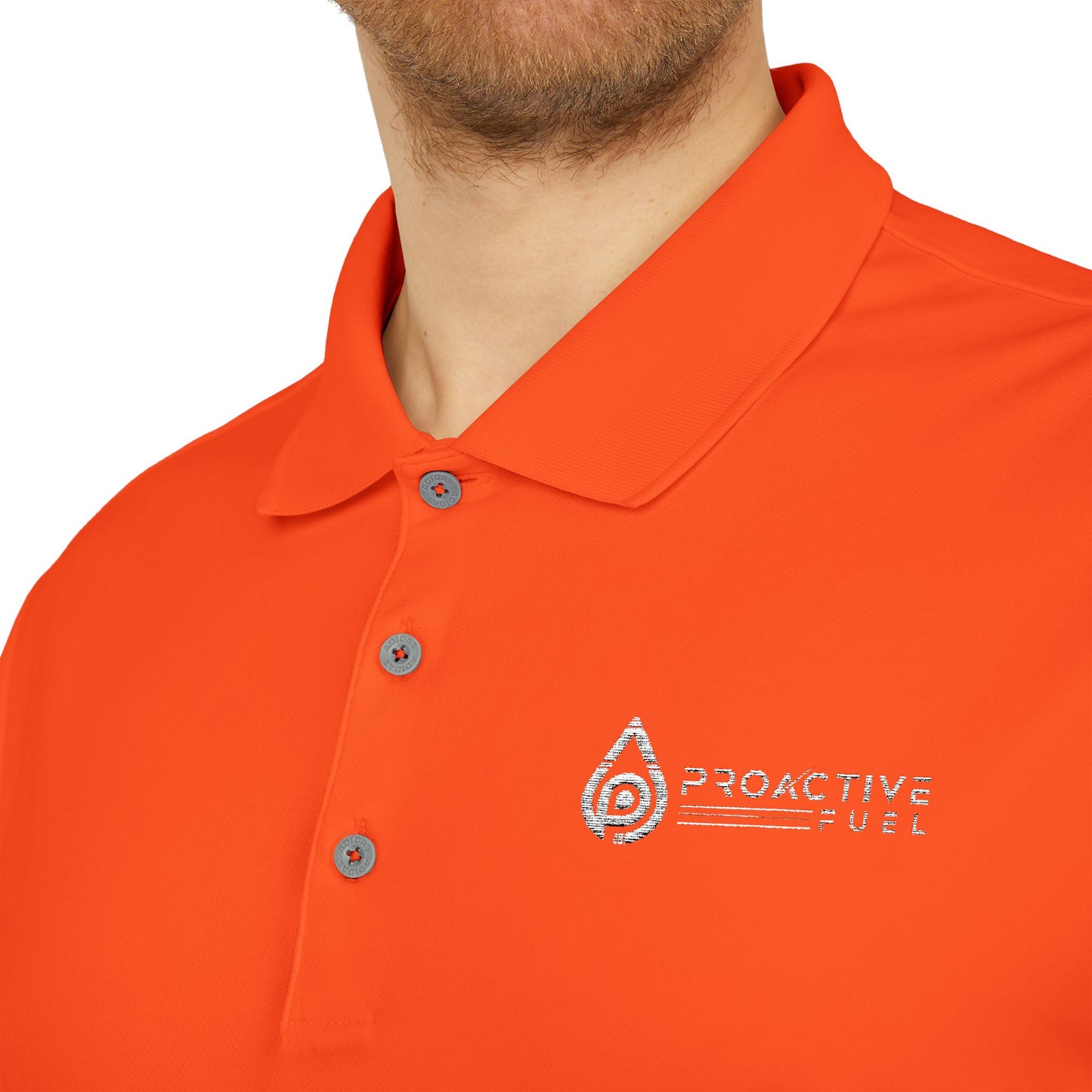 Bright Orange men Performance Polo