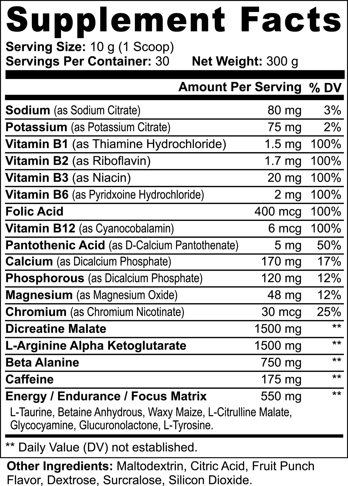 Nitro Surge Pre-workout