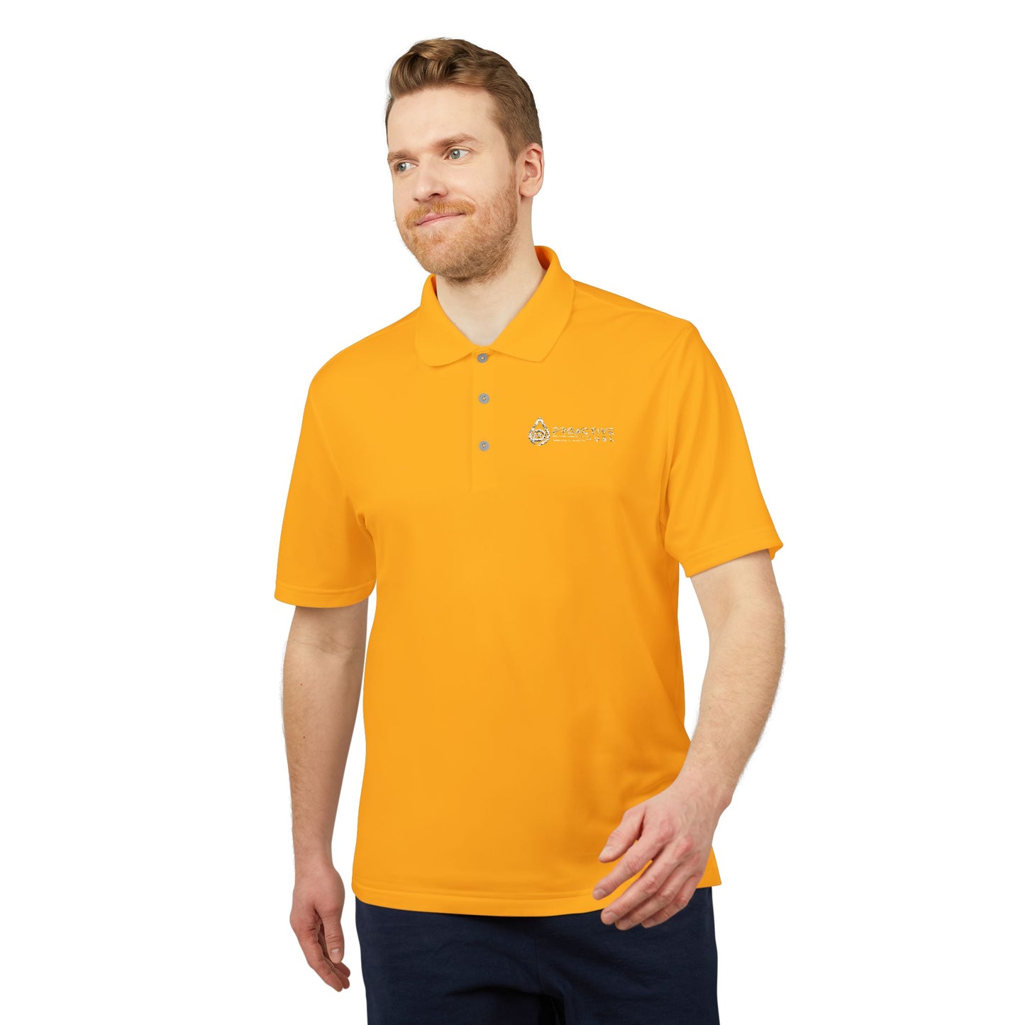 Bright Orange men Performance Polo