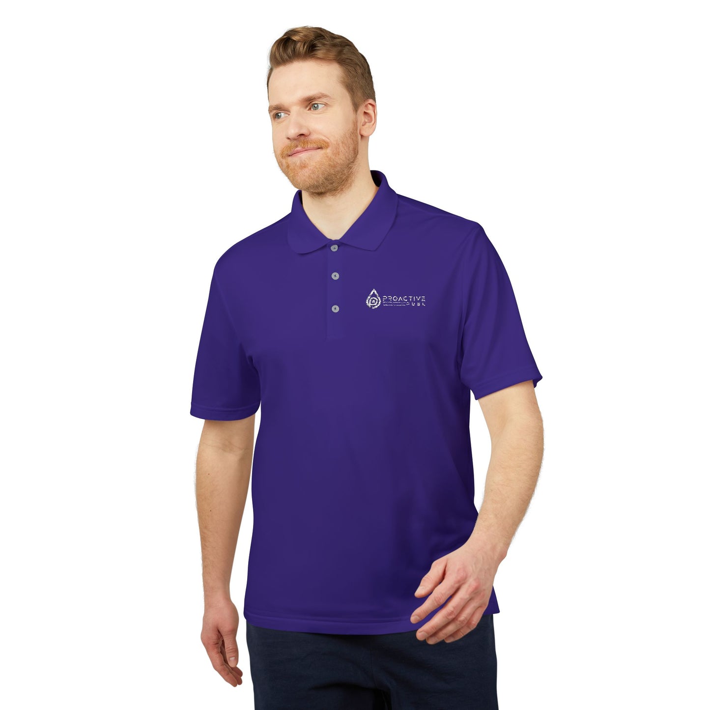 Bright Orange men Performance Polo